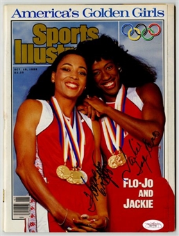 Florence Joyner and Jackie Joyner Kersee Dual Signed Sports Illustrated Magazine 